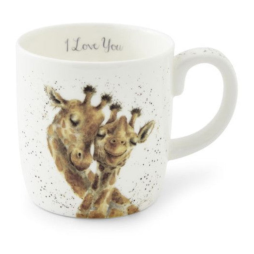 Kubek porcelanowy Wrendale Designs Royal Worcester – żyrafy „I Love You”, 400 ml