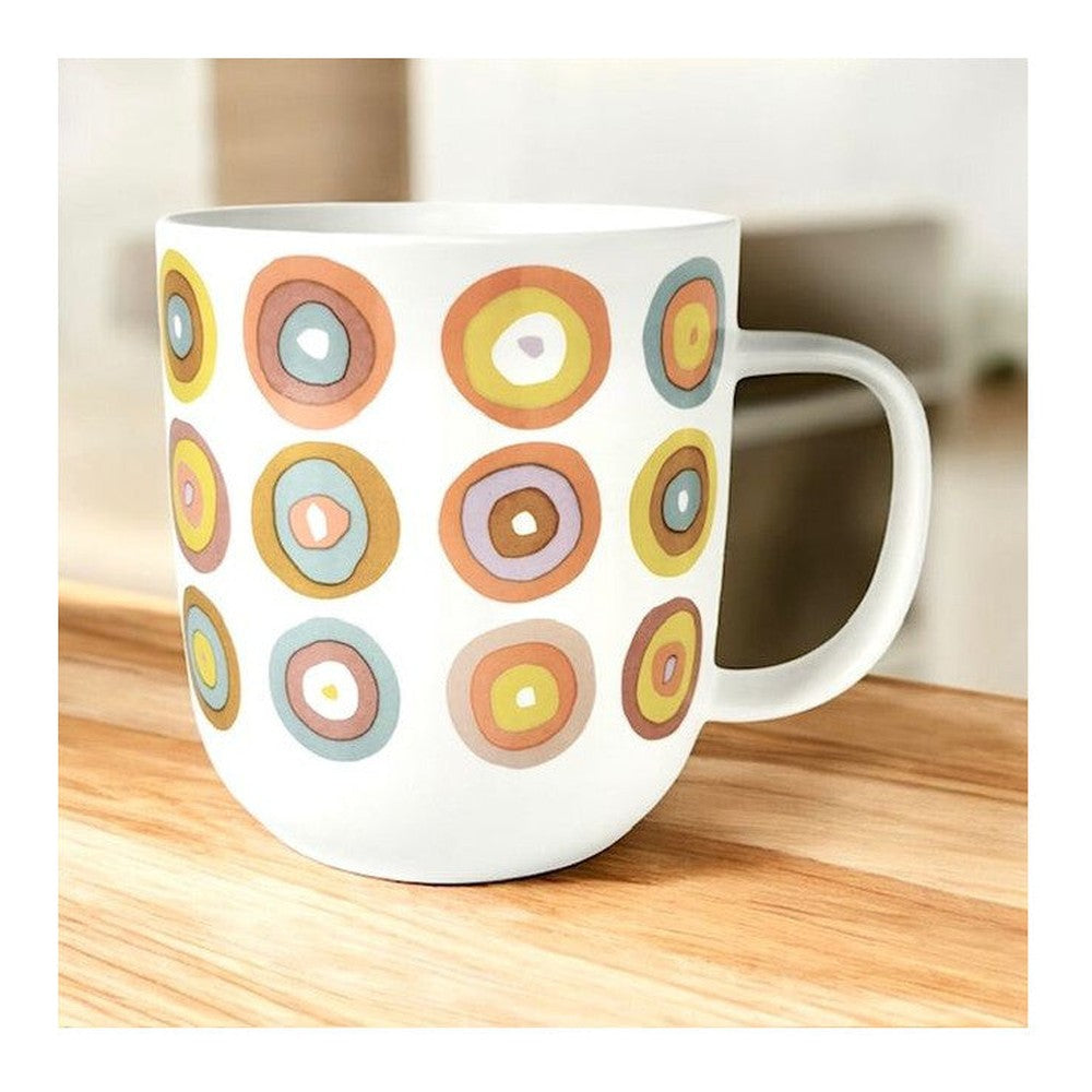 Kubek porcelanowy Wzory PPD – kolorowe bąbelki, 400 ml – zdjęcie 2