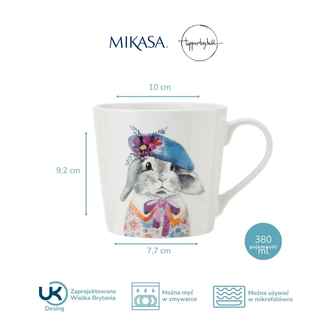 Kubek porcelanowy Zając Tipperleyhill Mikasa – 380 ml – zdjęcie 7