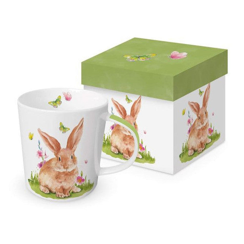 Kubek porcelanowy Zajączek i Motylki PPD – w ozdobnym pudełku, 350 ml