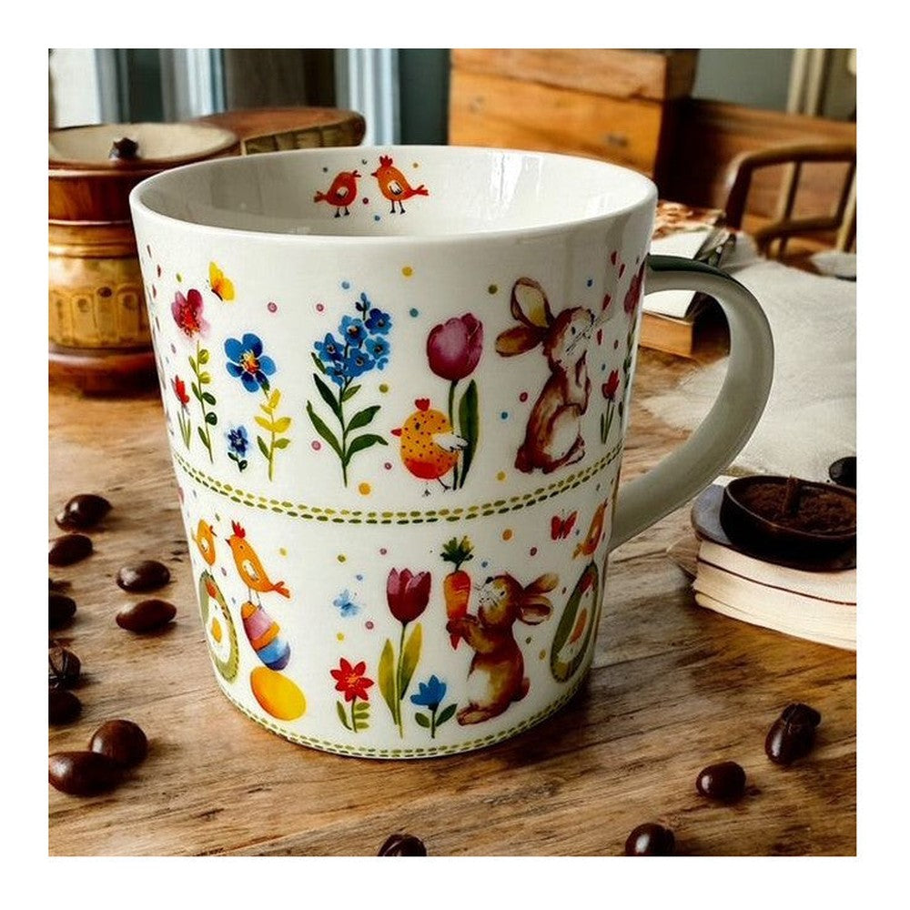 Kubek porcelanowy Zajączki i Kurczaczki PPD – w ozdobnym pudełku, 350 ml – zdjęcie 2