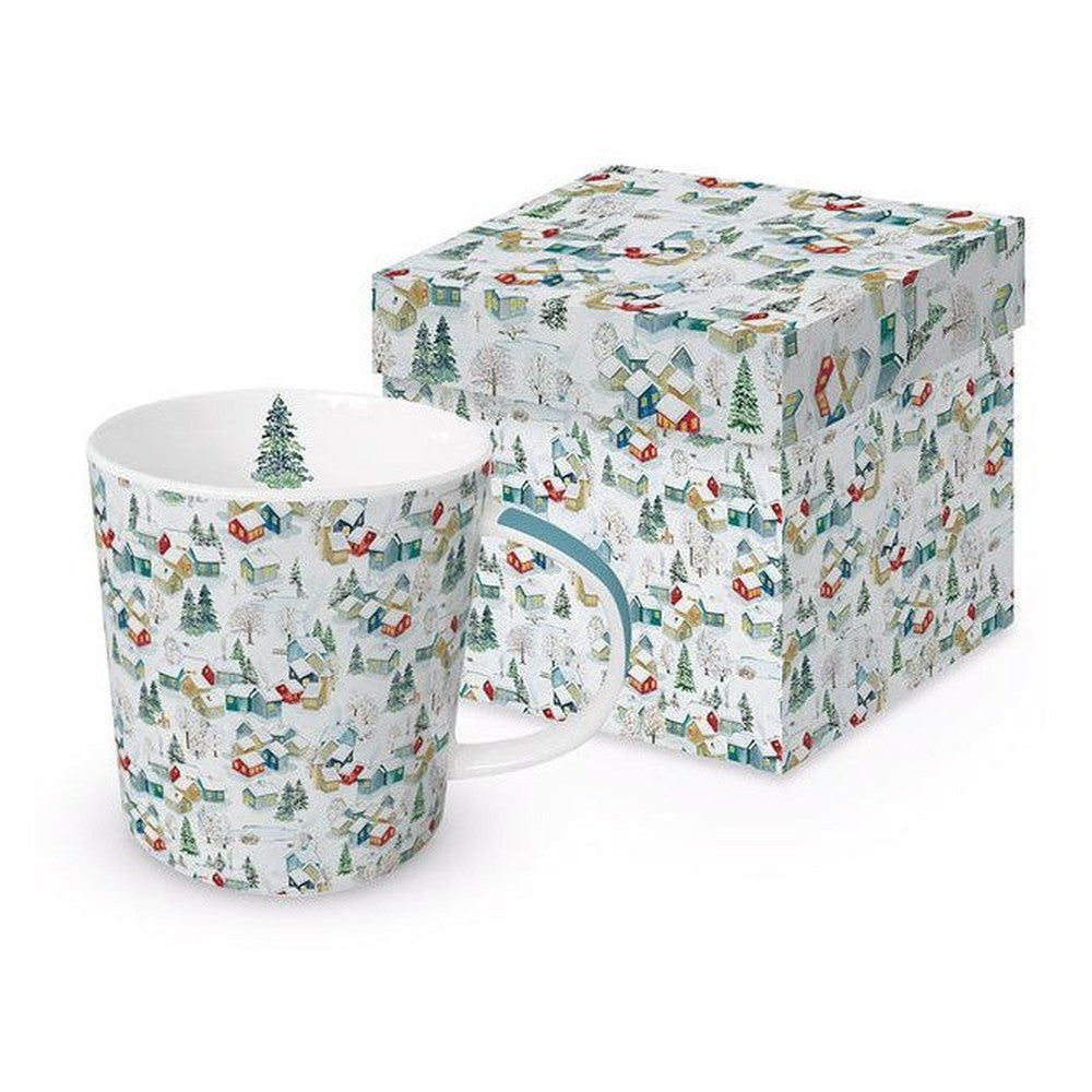 Kubek porcelanowy „Zimowe Miasteczko” PPD – wielokolorowy 350 ml