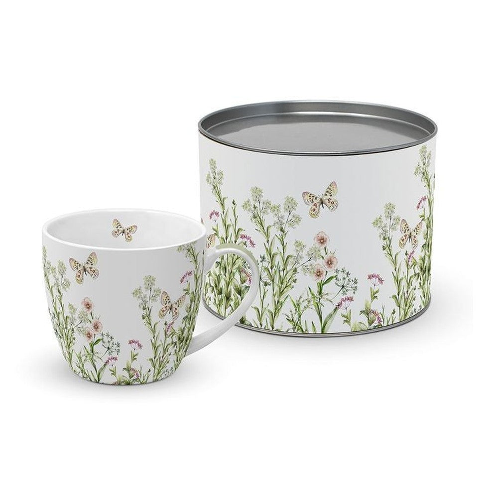 Kubek porcelanowy Ziołowy Ogród PPD – w ozdobnej puszce, 450 ml