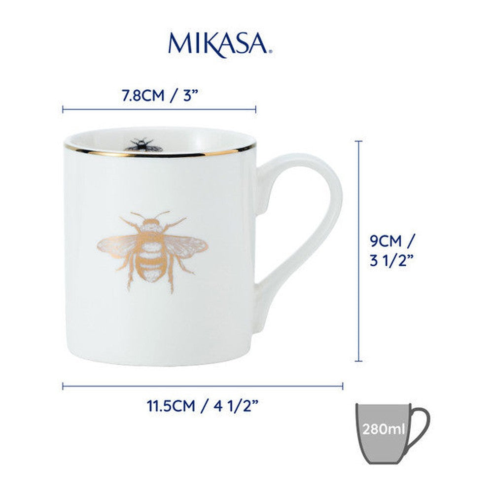 Kubek porcelanowy Złota Pszczoła Mikasa – biały, 280 ml – zdjęcie 6