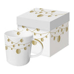 Kubek porcelanowy Złote Bombki PPD – wielokolorowy, 350 ml