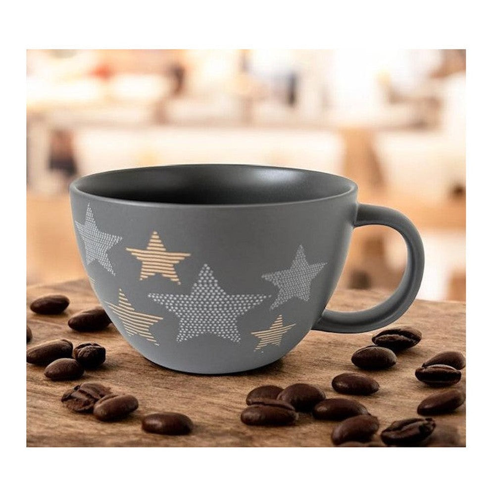 Kubek porcelanowy „Złote i Srebrne Gwiazdy” PPD – duży 550 ml – zdjęcie 2