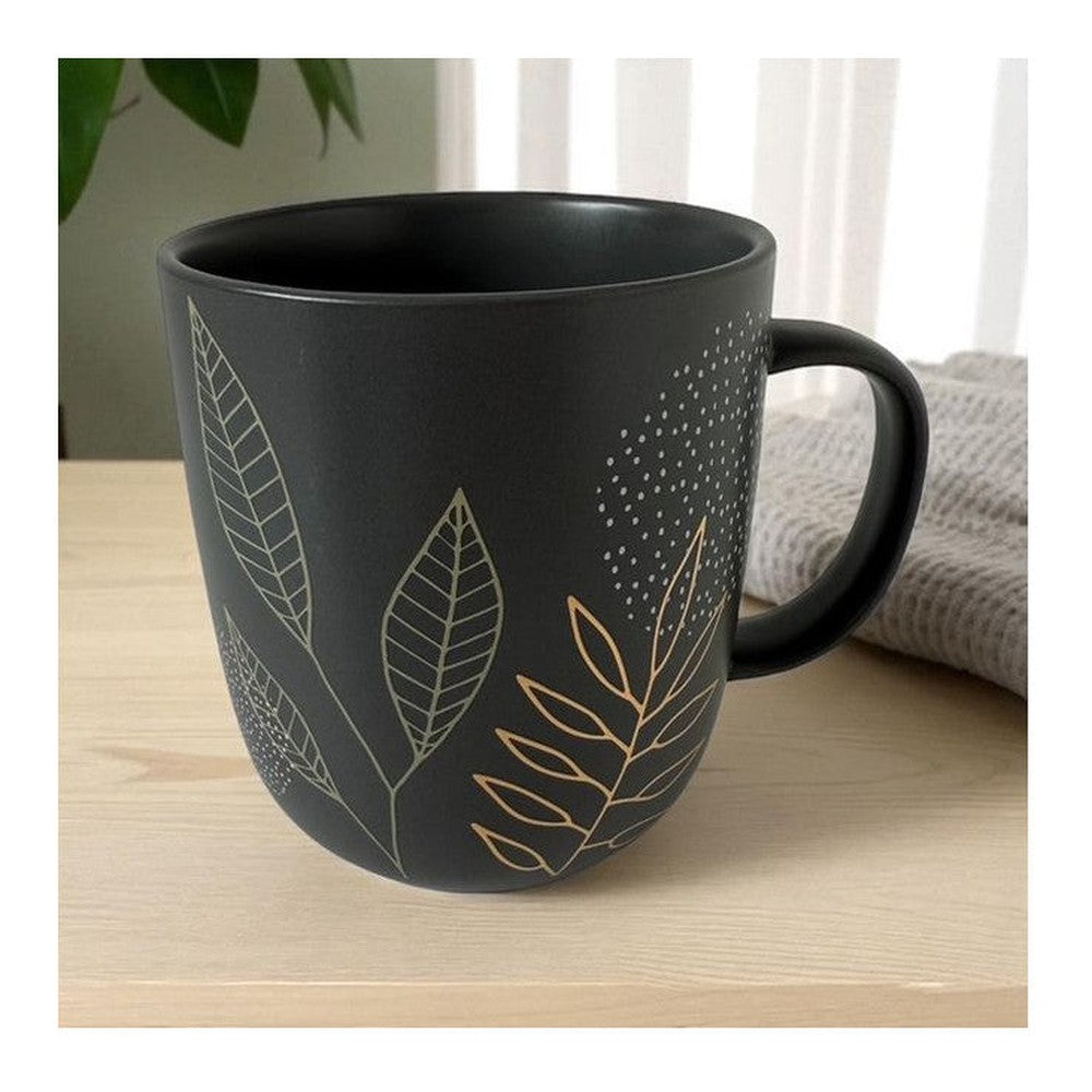 Kubek porcelanowy Złote Liście PPD – matowy 400 ml – zdjęcie 2