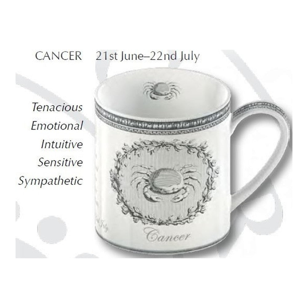 Kubek porcelanowy Znak Zodiaku Rak Kitchen Craft – biały 350 ml