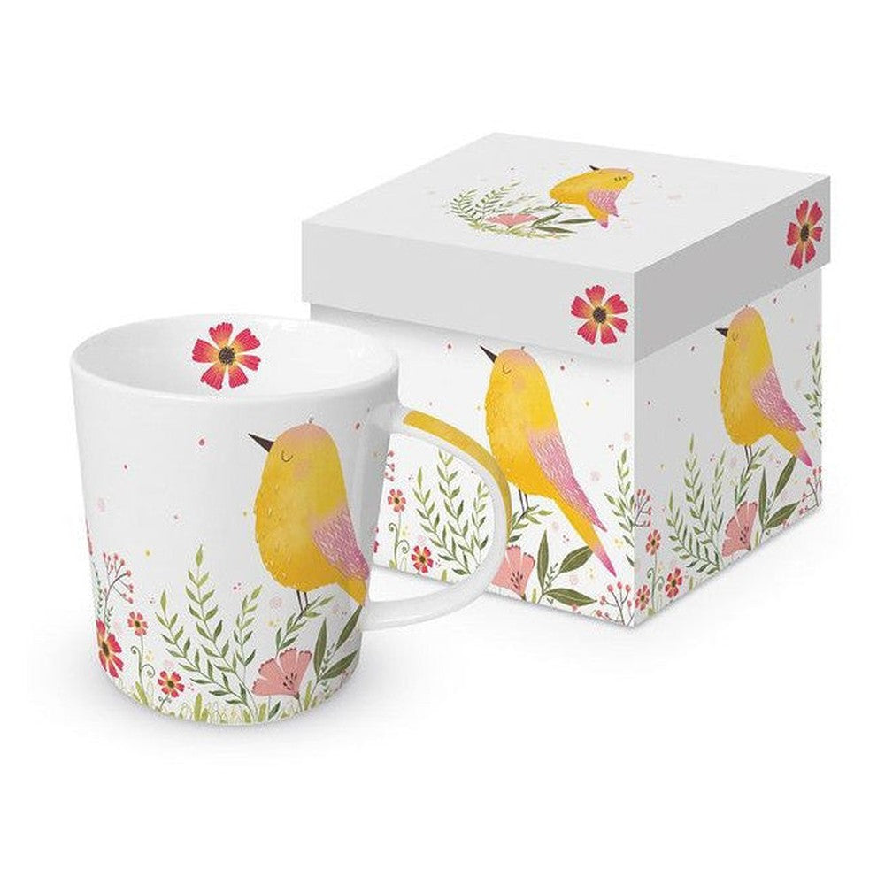 Kubek porcelanowy Żółty Ptaszek PPD – wielokolorowy 350 ml