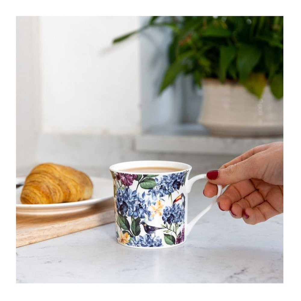 Kubek ryflowany Kwiaty Kitchen Craft – wielokolorowy 300 ml – zdjęcie 3