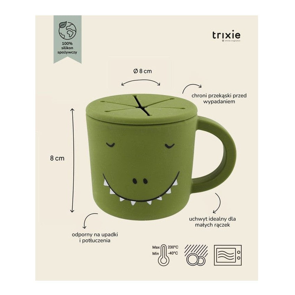 Kubek silikonowy na przekąski Dinozaur Trixie – 11 × 8 × 8 cm – zdjęcie 2