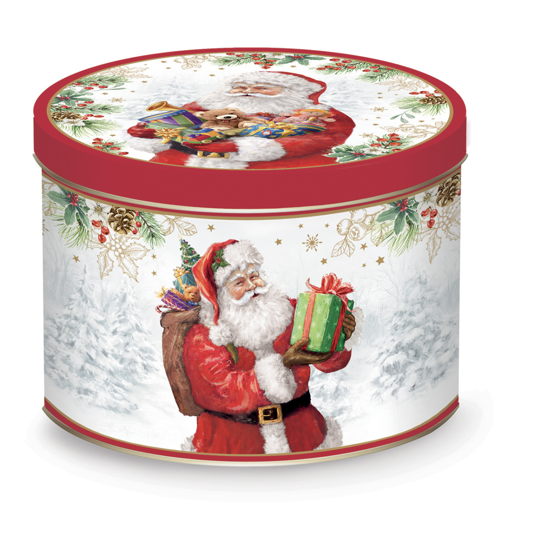 Kubek z porcelany kostnej Merry Christmas Easy Life – Mikołaj z Prezentami, 350 ml – zdjęcie 2