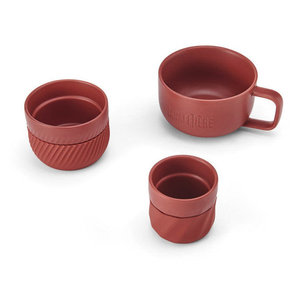 Kubki do kawy wstawiane jeden w drugi La Cafetière – czerwone, 3 szt. – zdjęcie 2