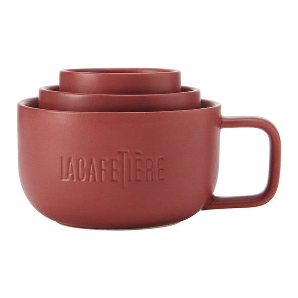 Kubki do kawy wstawiane jeden w drugi La Cafetière – czerwone, 3 szt. – zdjęcie 3