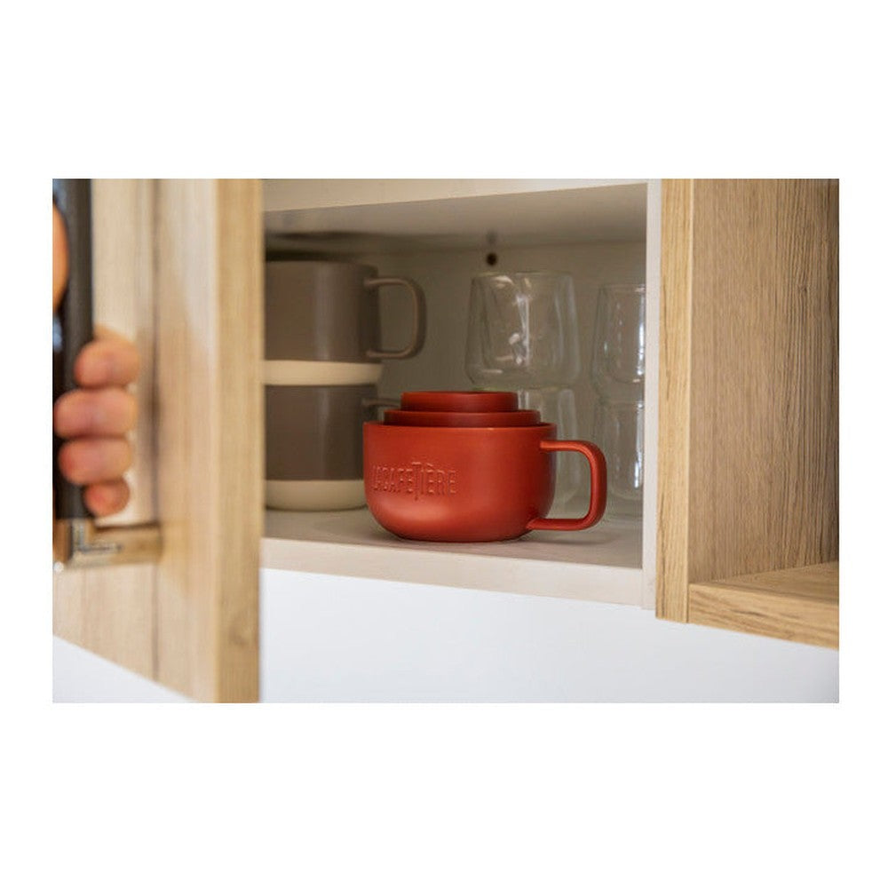 Kubki do kawy wstawiane jeden w drugi La Cafetière – czerwone, 3 szt. – zdjęcie 4