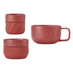 Kubki do kawy wstawiane jeden w drugi La Cafetière – czerwone, 3 szt.