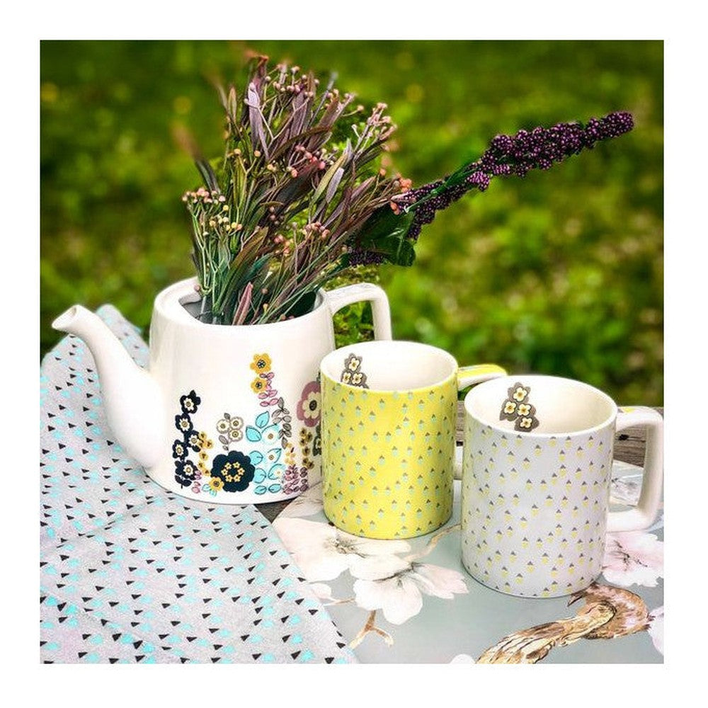 Kubki kamionkowe Katie Alice Pretty Kitchen Craft – żółte 350 ml, zestaw 4 szt. – zdjęcie 2