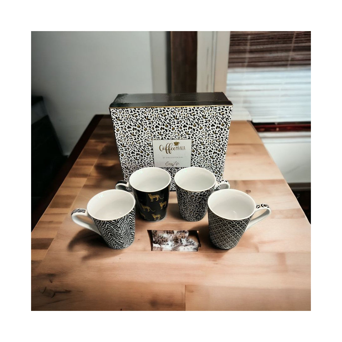Kubki porcelanowe Coffeemania Easy Life – Sawanna, 4 szt., 300 ml – zdjęcie 3