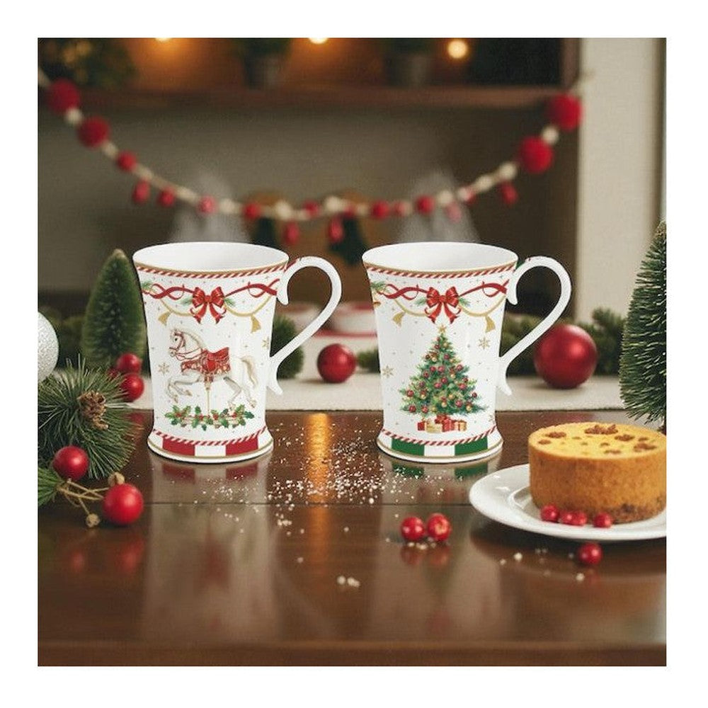 Kubki porcelanowe Świąteczne opowieści Easy Life – Christmas Tale, 2 szt., 300 ml – zdjęcie 2