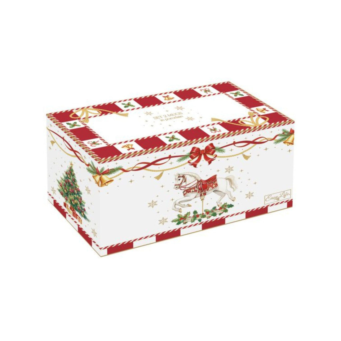 Kubki porcelanowe Świąteczne opowieści Easy Life – Christmas Tale, 2 szt., 300 ml – zdjęcie 3
