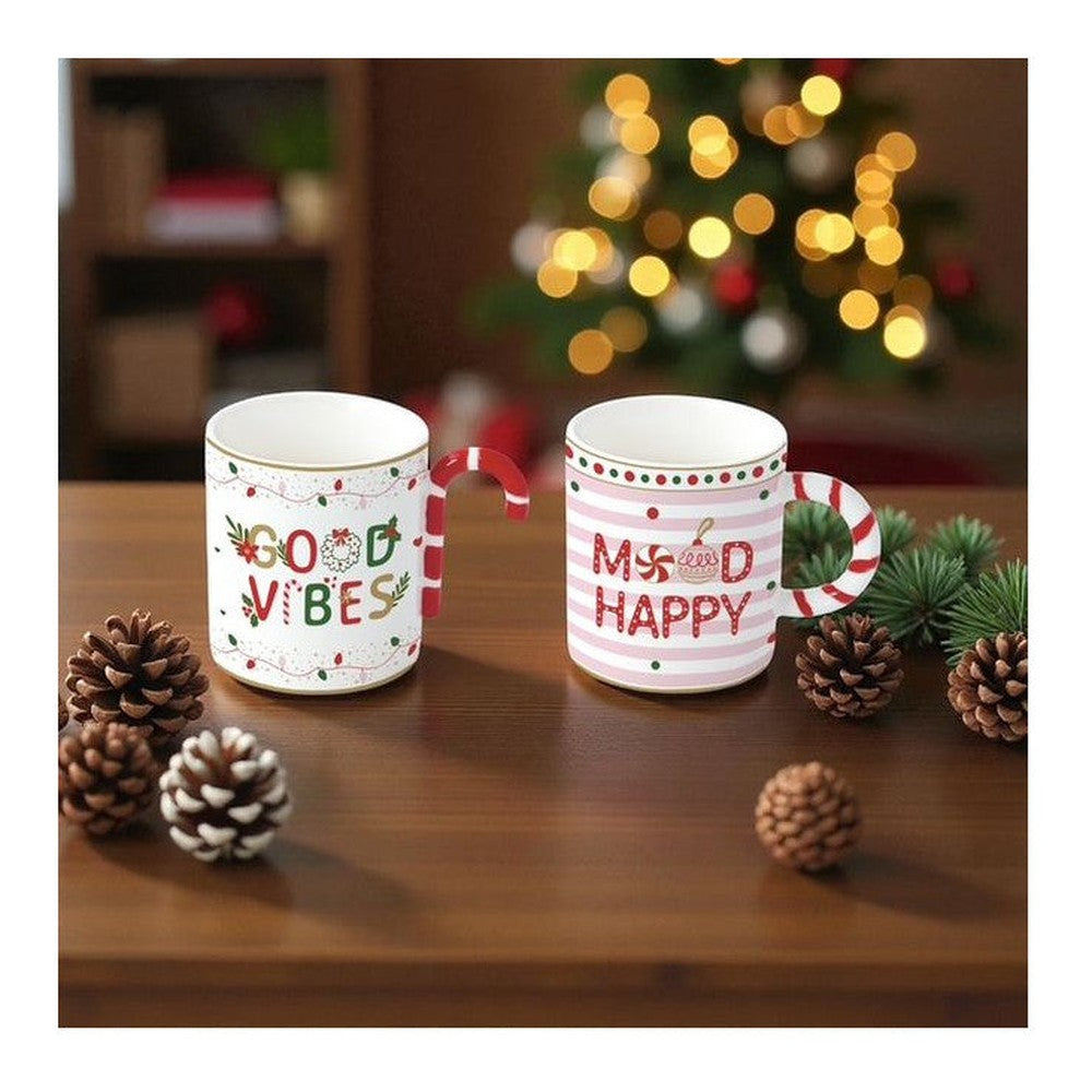 Kubki porcelanowe Świąteczny twist Easy Life – Christmas Twist, 2 szt., 350 ml – zdjęcie 2