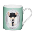 Kubki porcelanowe z psem w meloniku Kitchen Craft – zielone 250 ml, zestaw 4 szt.
