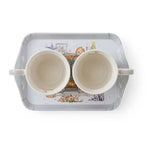 Kubki porcelanowe z tacką Wrendale Designs Royal Worcester – Idą Święta, zestaw 3 szt. – zdjęcie 3