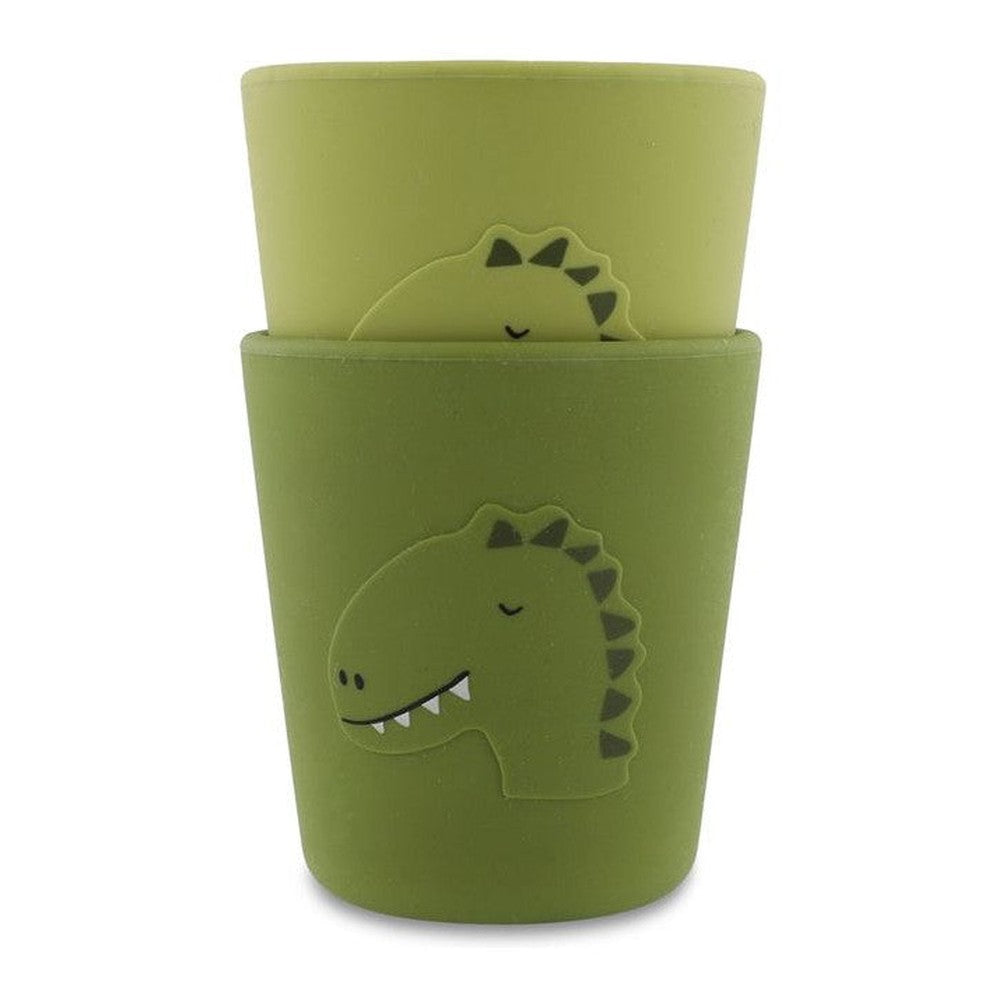 Kubki silikonowe Dinozaur Trixie – 2 szt., 7,5 × 8 cm