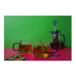 Kubki szklane z niebieskim uchwytem La Cafetière – 2 szt., 275 ml – zdjęcie 6