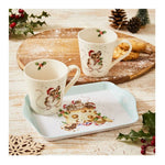 Kubki z tacką Wrendale Designs Royal Worcester – świąteczne myszki i ser, 3 szt. – zdjęcie 5
