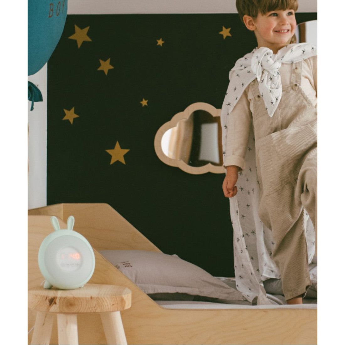 Lampka budząca światłem Królik Rabbit & Friends – zielona – zdjęcie 6