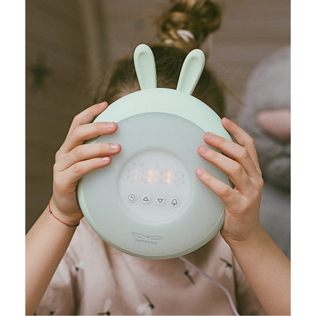 Lampka budząca światłem Królik Rabbit & Friends – zielona – zdjęcie 4