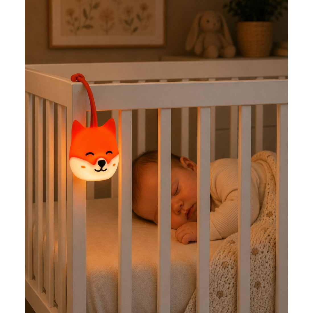 Lampka nocna do zawieszania Moonlight Friends Rabbit & Friends – Lis NOX – zdjęcie 2