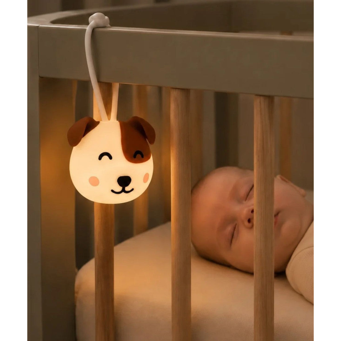 Lampka nocna do zawieszania Moonlight Friends Rabbit & Friends – Pies TOBY – zdjęcie 2