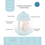 Lampka nocna Kurczaczek z pozytywką Rabbit & Friends – niebieska – zdjęcie 5
