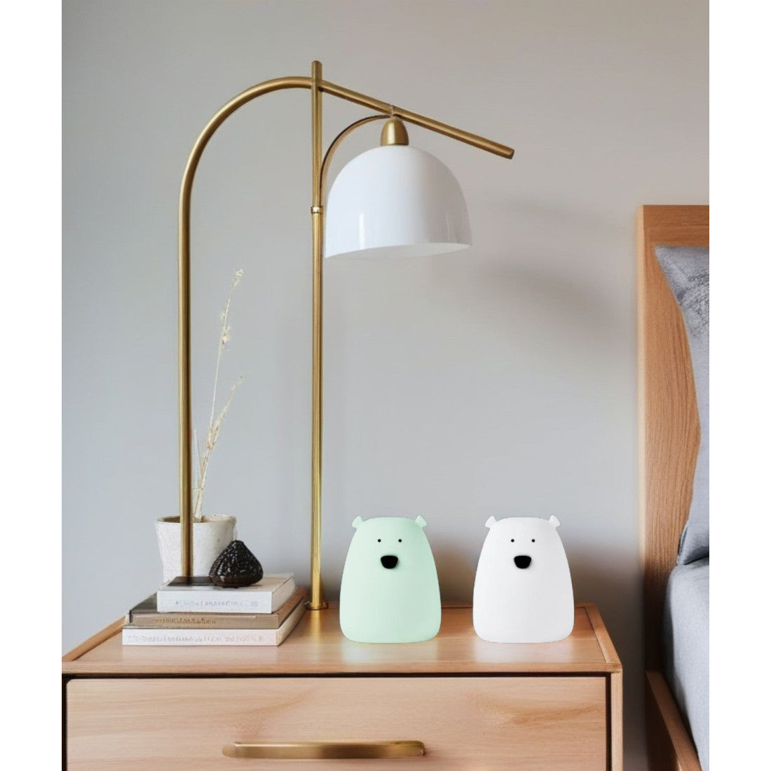 Lampki nocne Mini Miś Rabbit & Friends – Biały i Arktyczna Zieleń, 2 szt. – zdjęcie 3