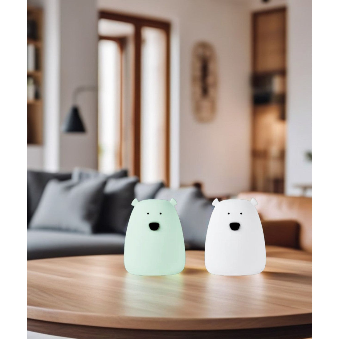 Lampki nocne Mini Miś Rabbit & Friends – Biały i Arktyczna Zieleń, 2 szt. – zdjęcie 4