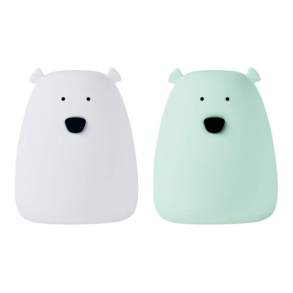 Lampki nocne Mini Miś Rabbit & Friends – Biały i Arktyczna Zieleń, 2 szt.