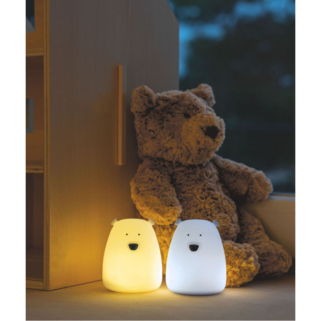 Lampki nocne Mini Miś Rabbit & Friends – Biały i Arktyczny Błękit, 2 szt. – zdjęcie 3
