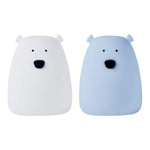 Lampki nocne Mini Miś Rabbit & Friends – Biały i Arktyczny Błękit, 2 szt.