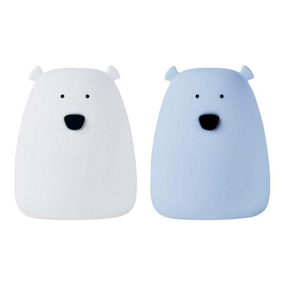 Lampki nocne Mini Miś Rabbit & Friends – Biały i Arktyczny Błękit, 2 szt.