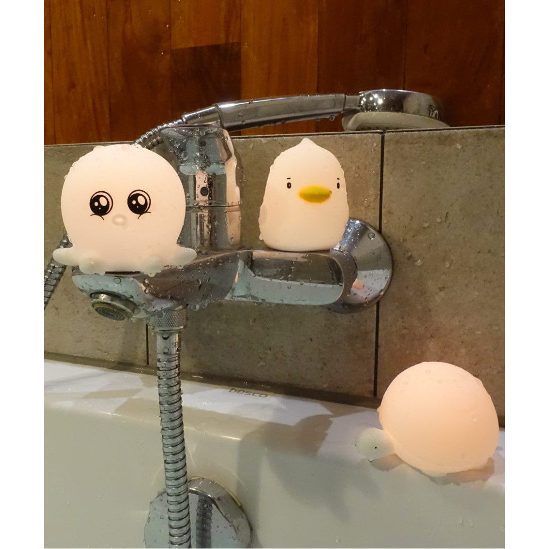 Lampki silikonowe Mini Wodne Rabbit & Friends – białe, zestaw 3 szt. – zdjęcie 5