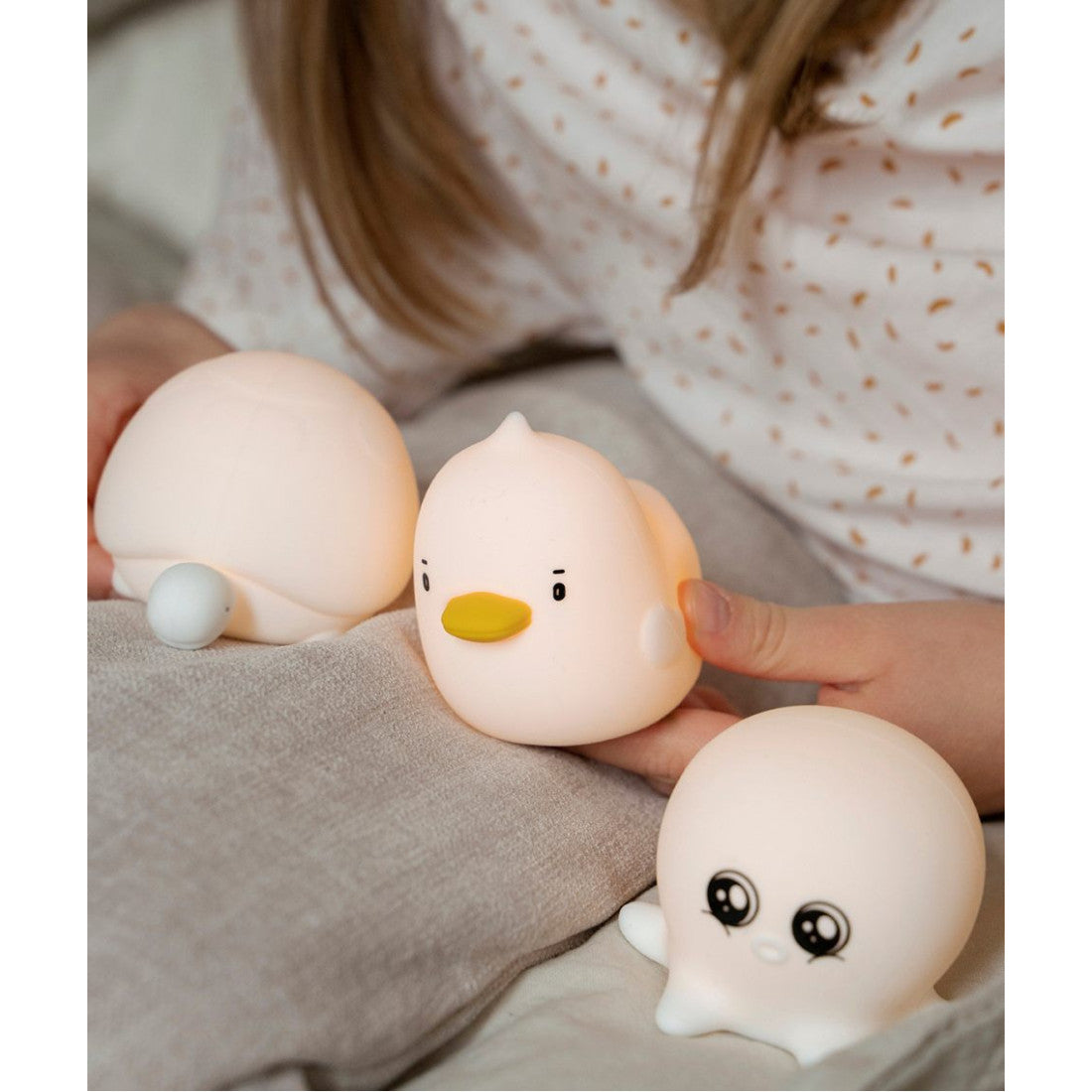 Lampki silikonowe Mini Wodne Rabbit & Friends – białe, zestaw 3 szt. – zdjęcie 7
