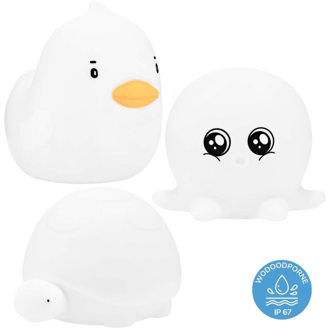 Lampki silikonowe Mini Wodne Rabbit & Friends – białe, zestaw 3 szt.