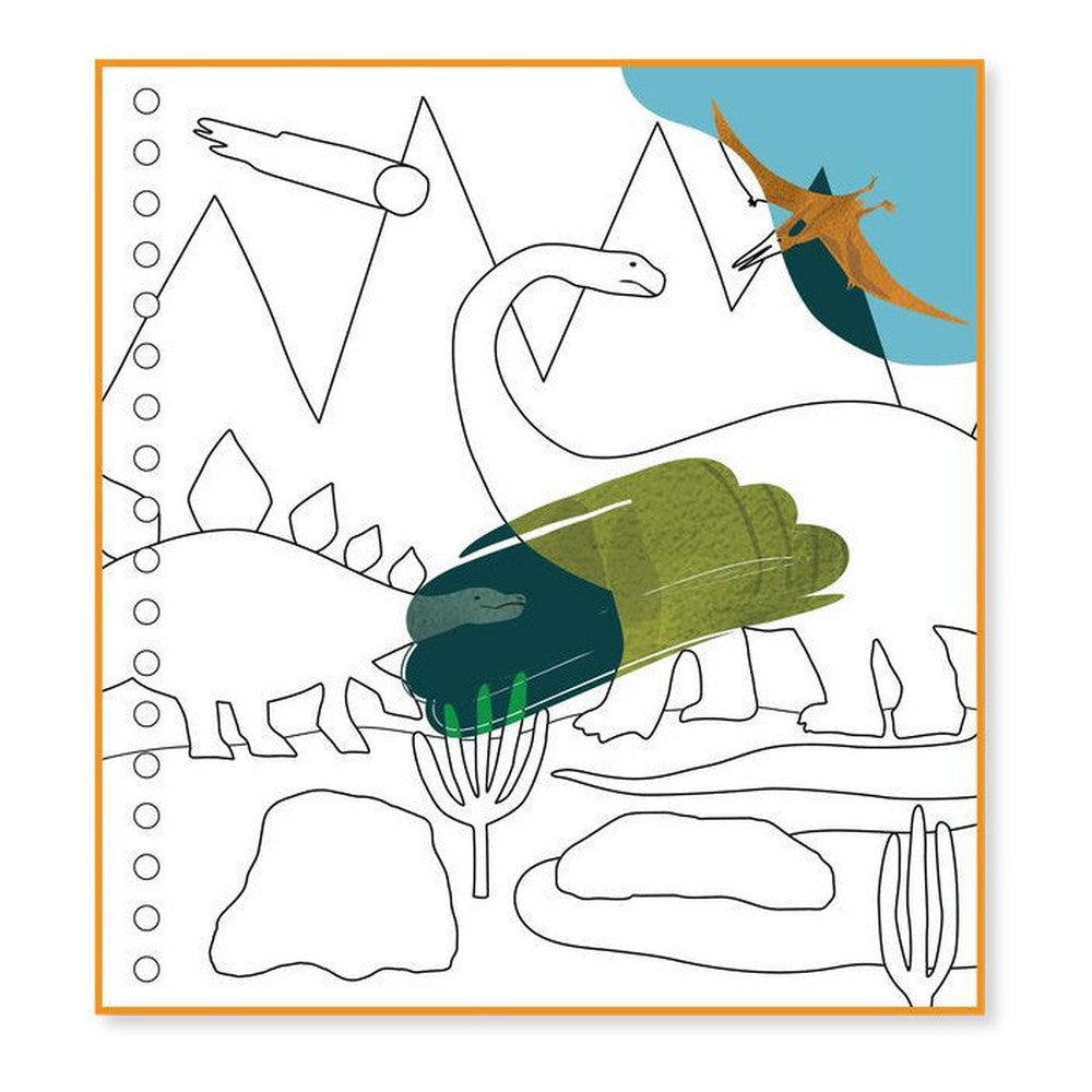 Magiczna kolorowanka wodna z zadaniami Dinozaury Floss & Rock – zdjęcie 4