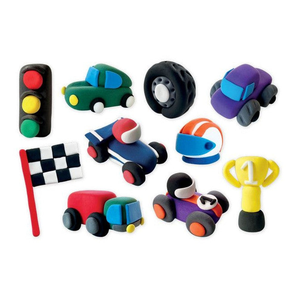 Masy plastyczne Clay & Play Floss & Rock – Auta – zdjęcie 3