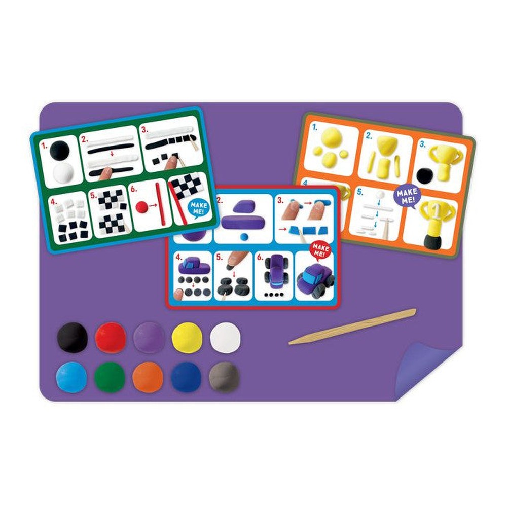 Masy plastyczne Clay & Play Floss & Rock – Auta – zdjęcie 5