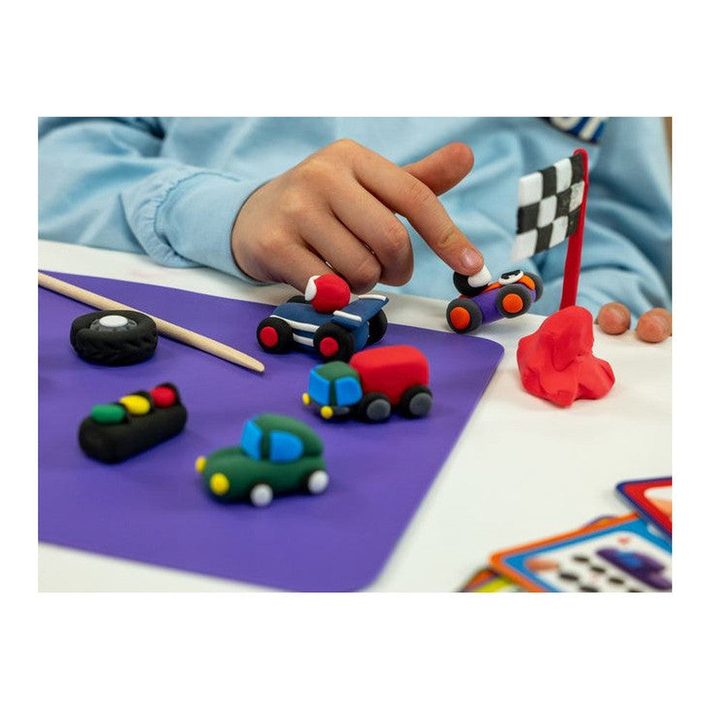 Masy plastyczne Clay & Play Floss & Rock – Auta – zdjęcie 6