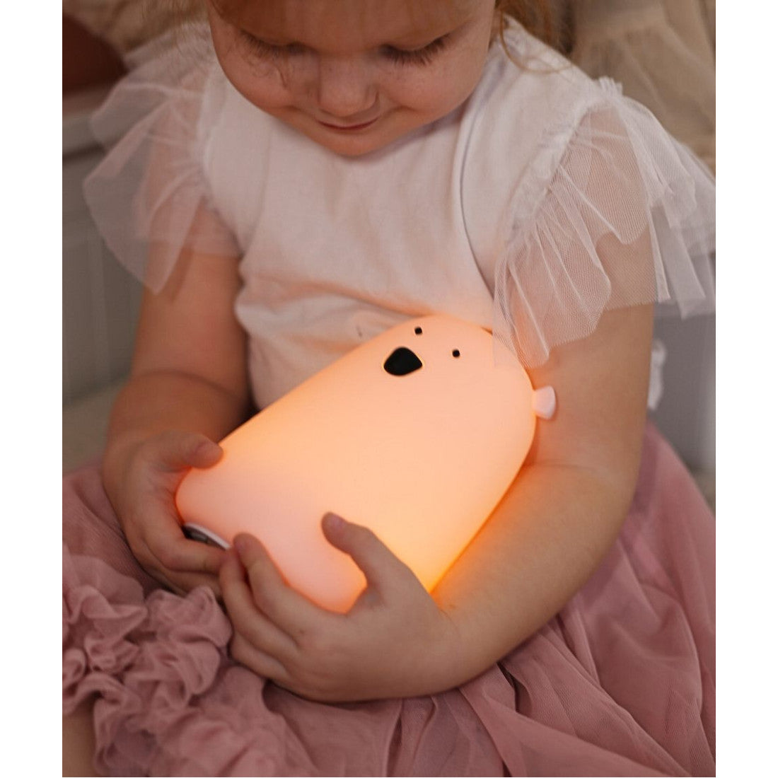 Lampka nocna Miś Duży Rabbit & Friends – lawendowa – zdjęcie 3