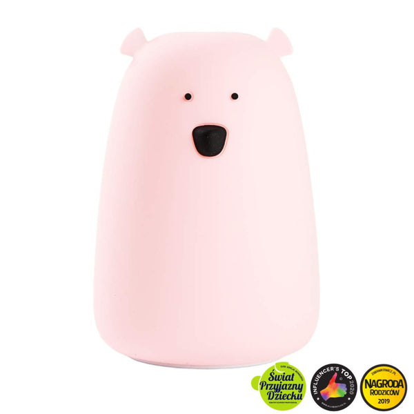 Lampka nocna Miś Duży Rabbit & Friends – różowa